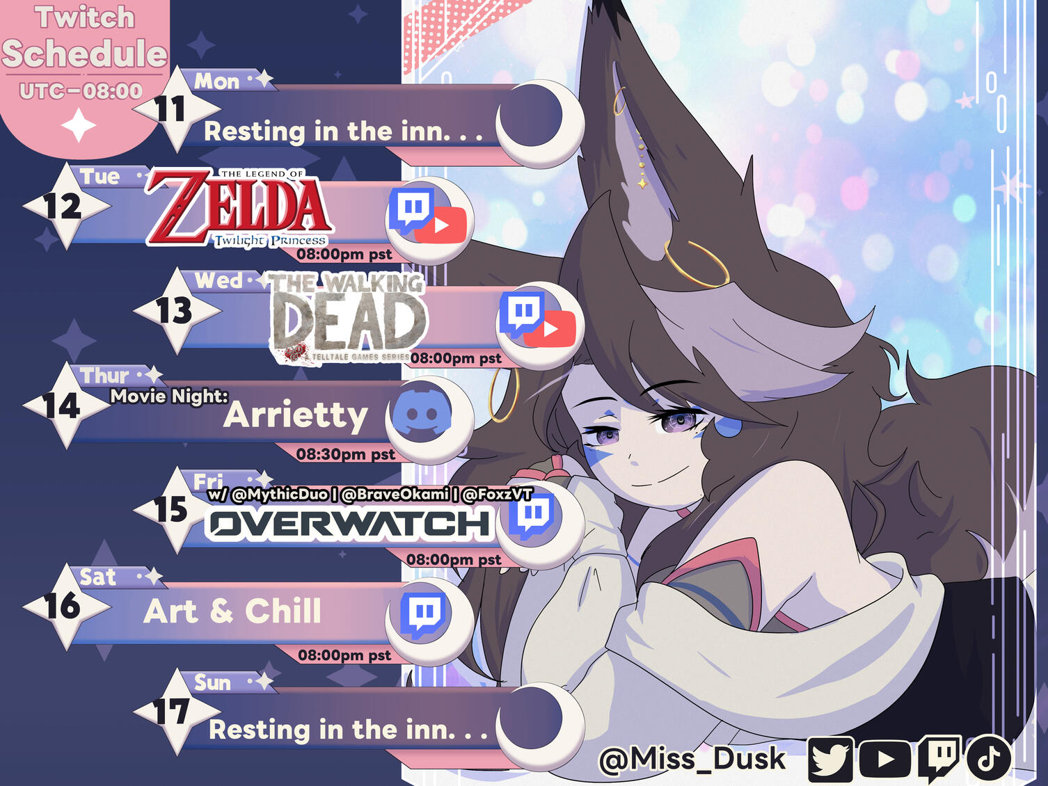 This Weeks Schedule